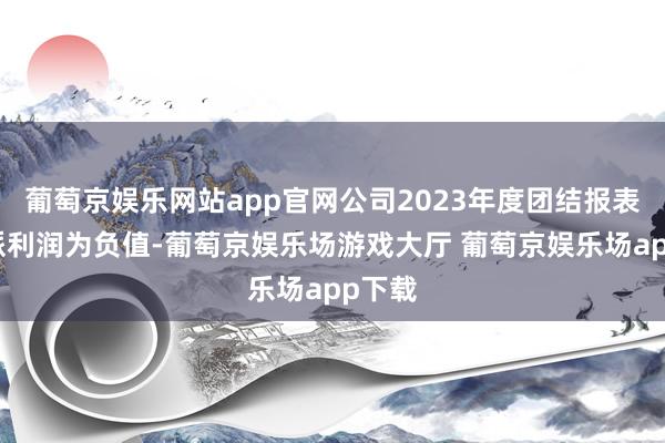 葡萄京娱乐网站app官网公司2023年度团结报表未分派利润为负值-葡萄京娱乐场游戏大厅 葡萄京娱乐场app下载